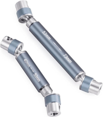 RCLIONS Steel RC Center Drive Shaft 40+53mm Driveshaft for 1/24th Silver