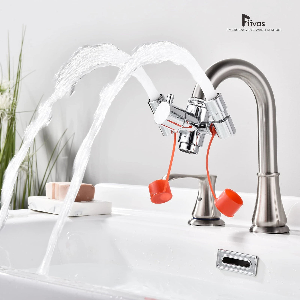 Eye Wash Station for Emergency - Faucet Mounted Chrome