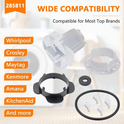 285811 Medium Cam Agitator Repair Kit, Compatible with Whirlpool 1 inch