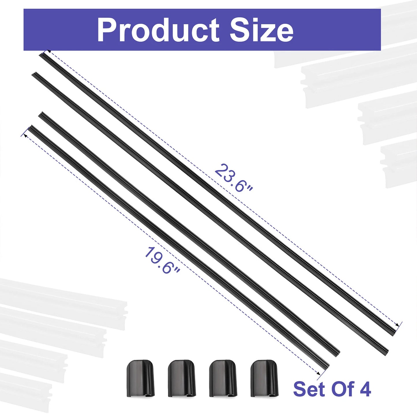 4PCS Front Wiper Blades For Volvo S60 V60 2019-2025 31693569