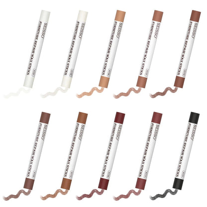 SEISSO Wood Filler Sticks, Furniture Repair Crayons, 10 Colors Crayons
