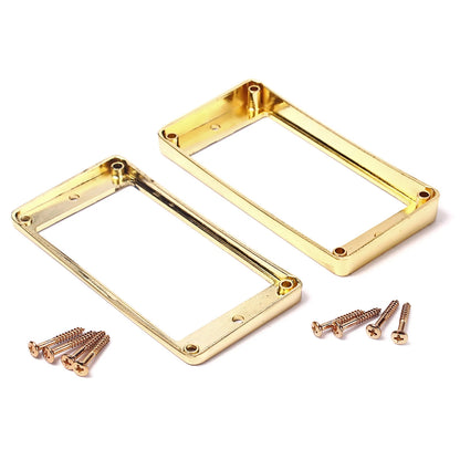 2X Guitar Gold Humbucker Pickup Rings Frames Fit For Les Paul SG ES DOT