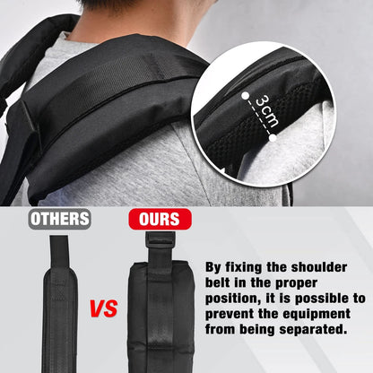 WOEKBON Backpack Sprayer Replacement Straps with Spare Adjustable, Black