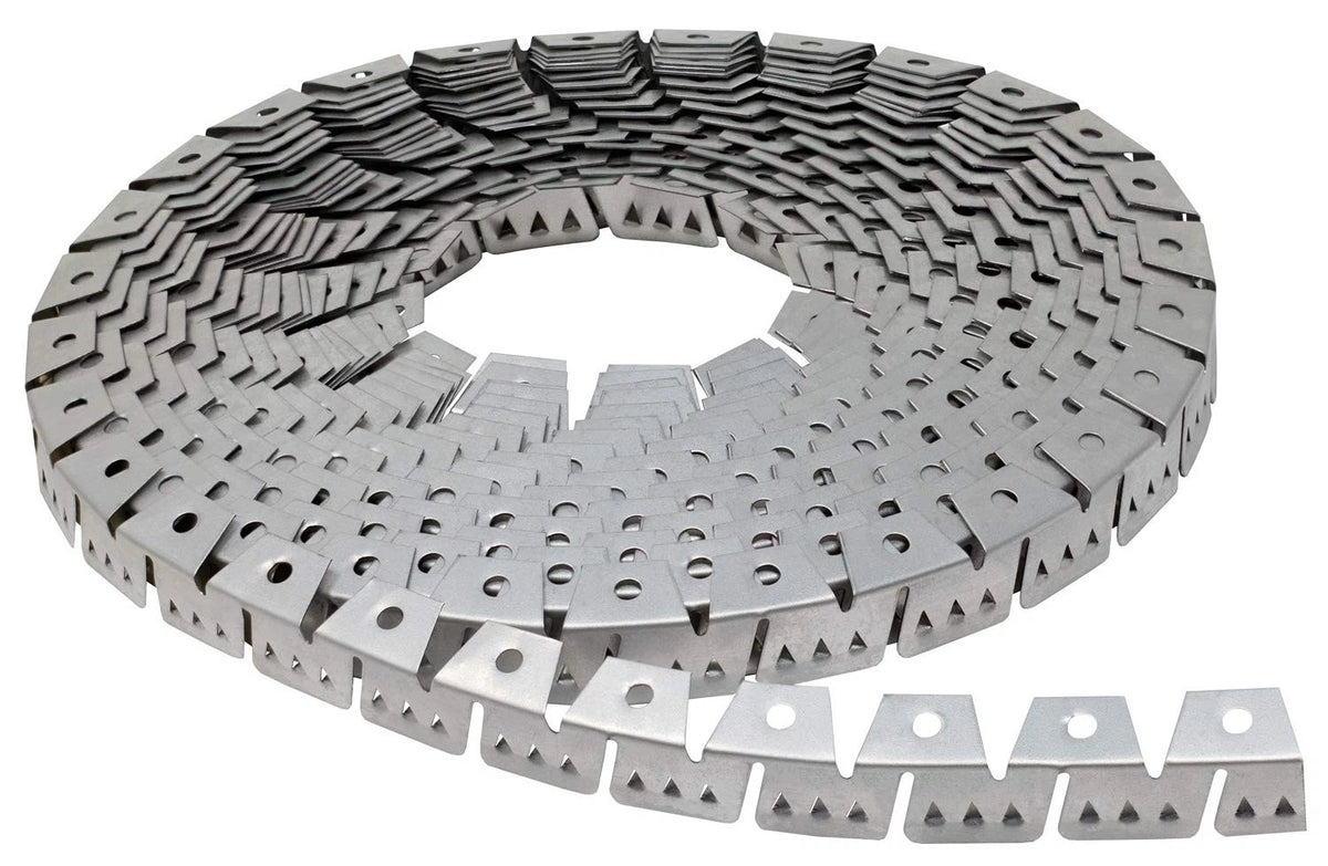 20ft Upholstery Metal Flexible Tack Strip Supplies, Curve Ease 20ft, Silver