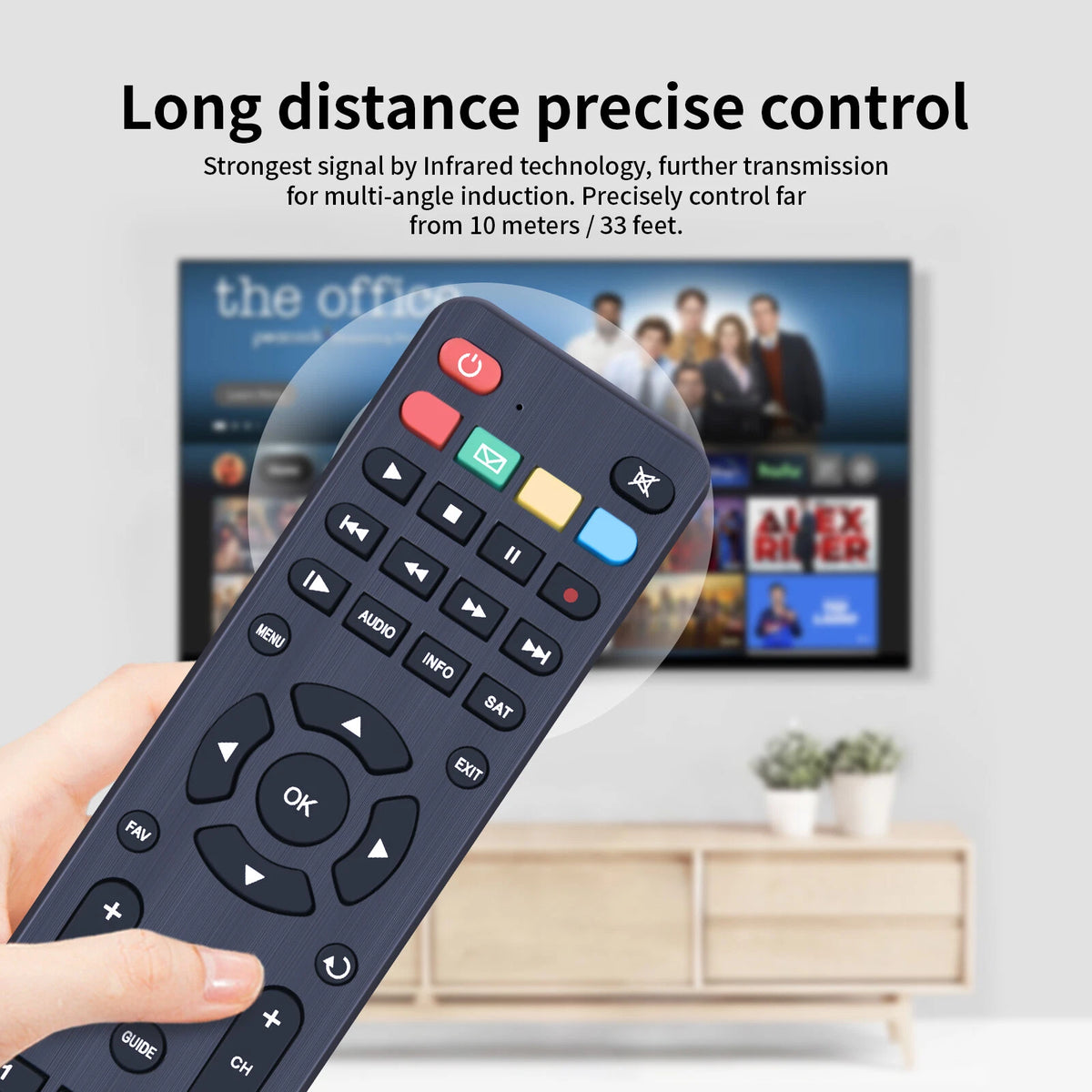 Replacement Remote Control For DIALOG HD SLIM TV DTV Peo tv KT1045