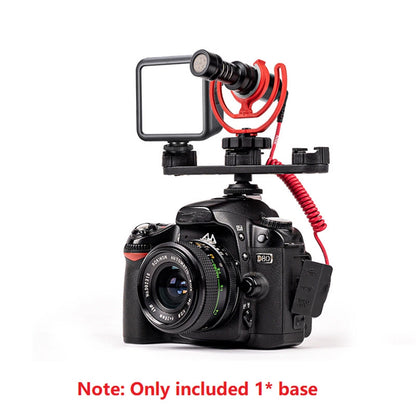 Triple Hot Shoe Bracket Holder For Camera Hot Shoe Camera Support For Fill Light
