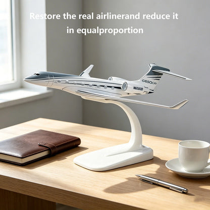 16cm 1/200 Scale Gulfstream G650ER Aircraft Model Diecast with Stand Display
