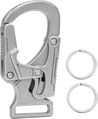 Ahiller Carabiner Clip,1.9'' Alloy Car Keychain Clip with 2 1.9", Silver-1P