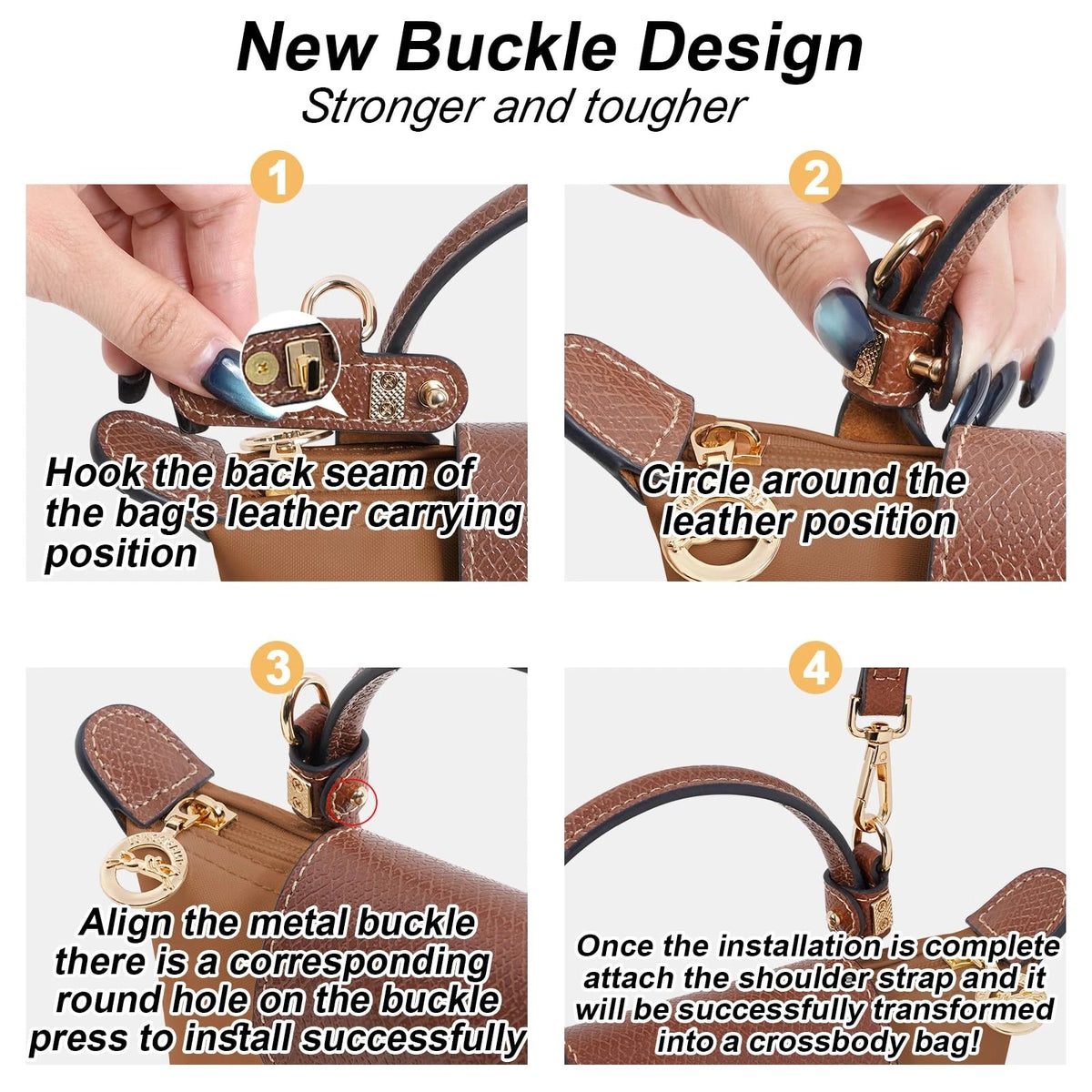 LOUKAYCCI 2 Kit Mini Bag Leather Shoulder Strap and Beige Felt with