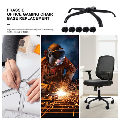 Frassie Office Chair Base Replacement with Wheels, Heavy 28 inches, Black