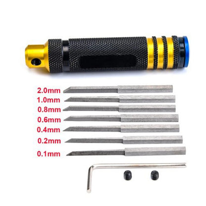 Metal Scriber Handle With Blade Resin Carved RC Hobby Cutting Tool For Gundam