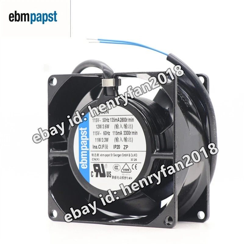 Ebmpapst 8506N Axial Fan 115V 12/11W 80*80*38mm 135/115mA All-metal Cooling Fan