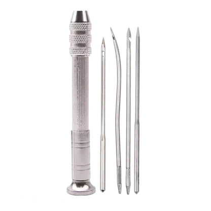 Leather Sewing Awl Set Shoes Repair Punch Stitching Needle Alloy+Copper