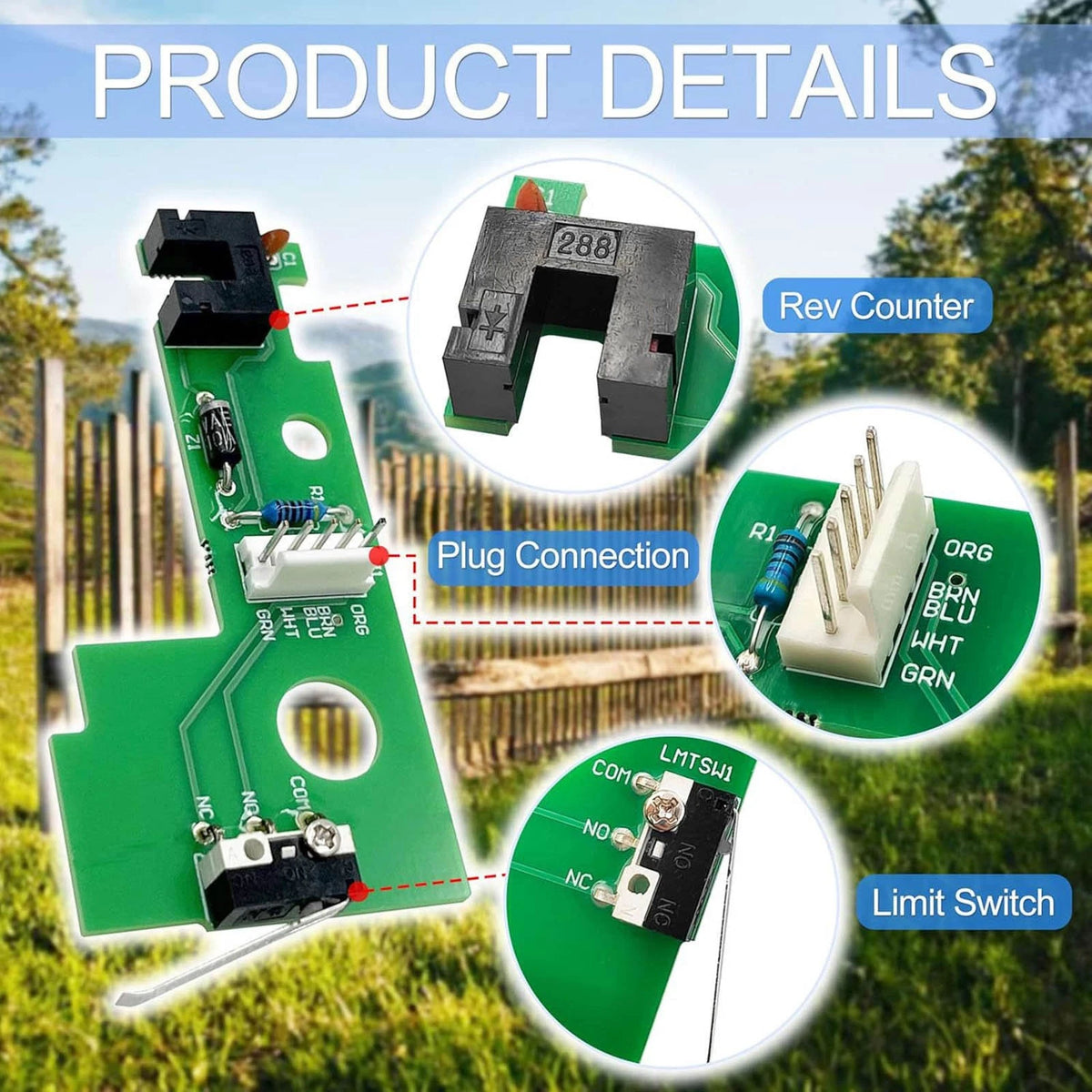 2PCS Sensor Board for Mighty Mule GTO RVCTBD50 FM350 FM352 FM500 FM502 FM600