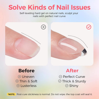 GELLAKTIK Builder Gel for Nails, 60g Clear Hard Clear-Builder
