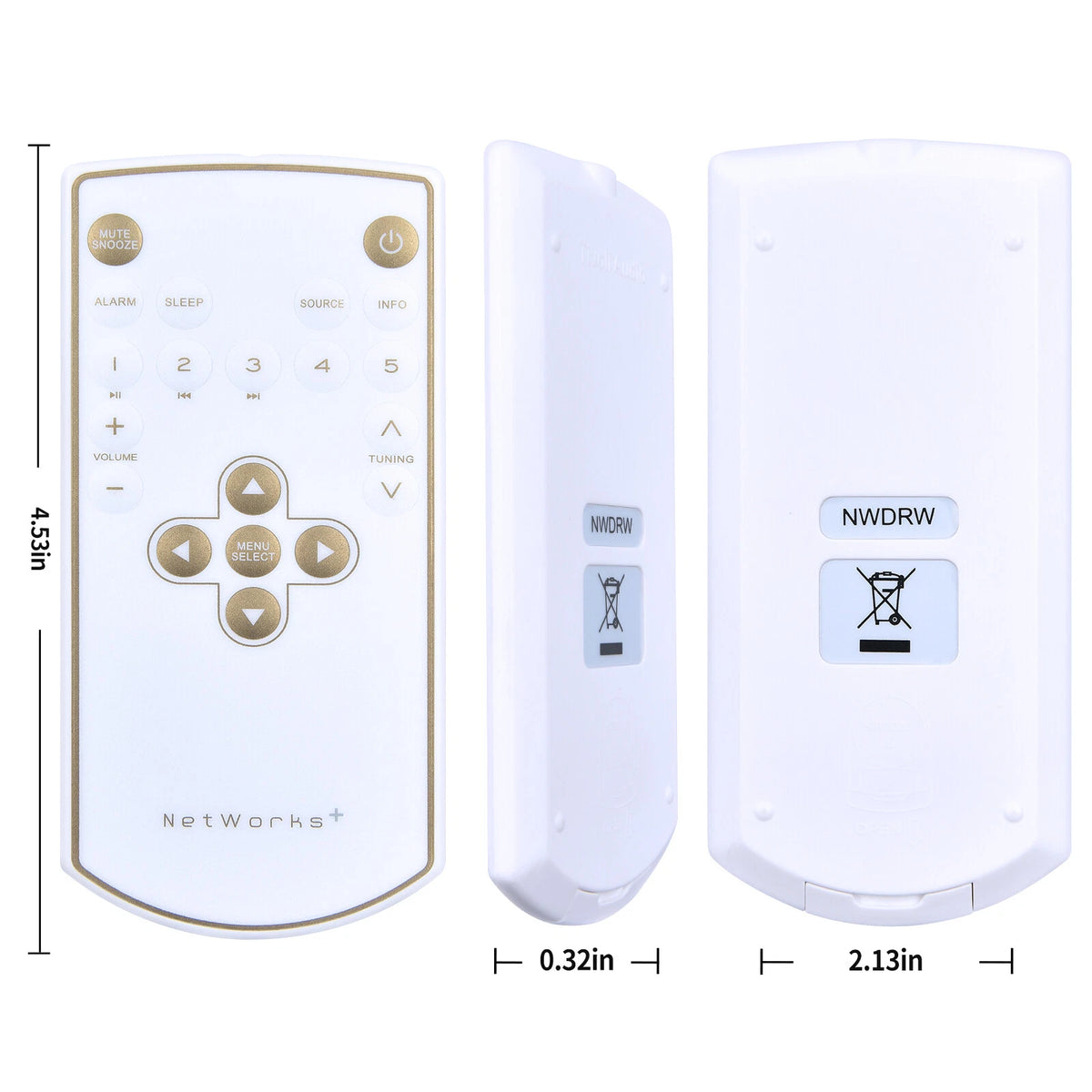 For Tivoli Audio NetWorks Internet Radio Replacement Remote Control NWDRW