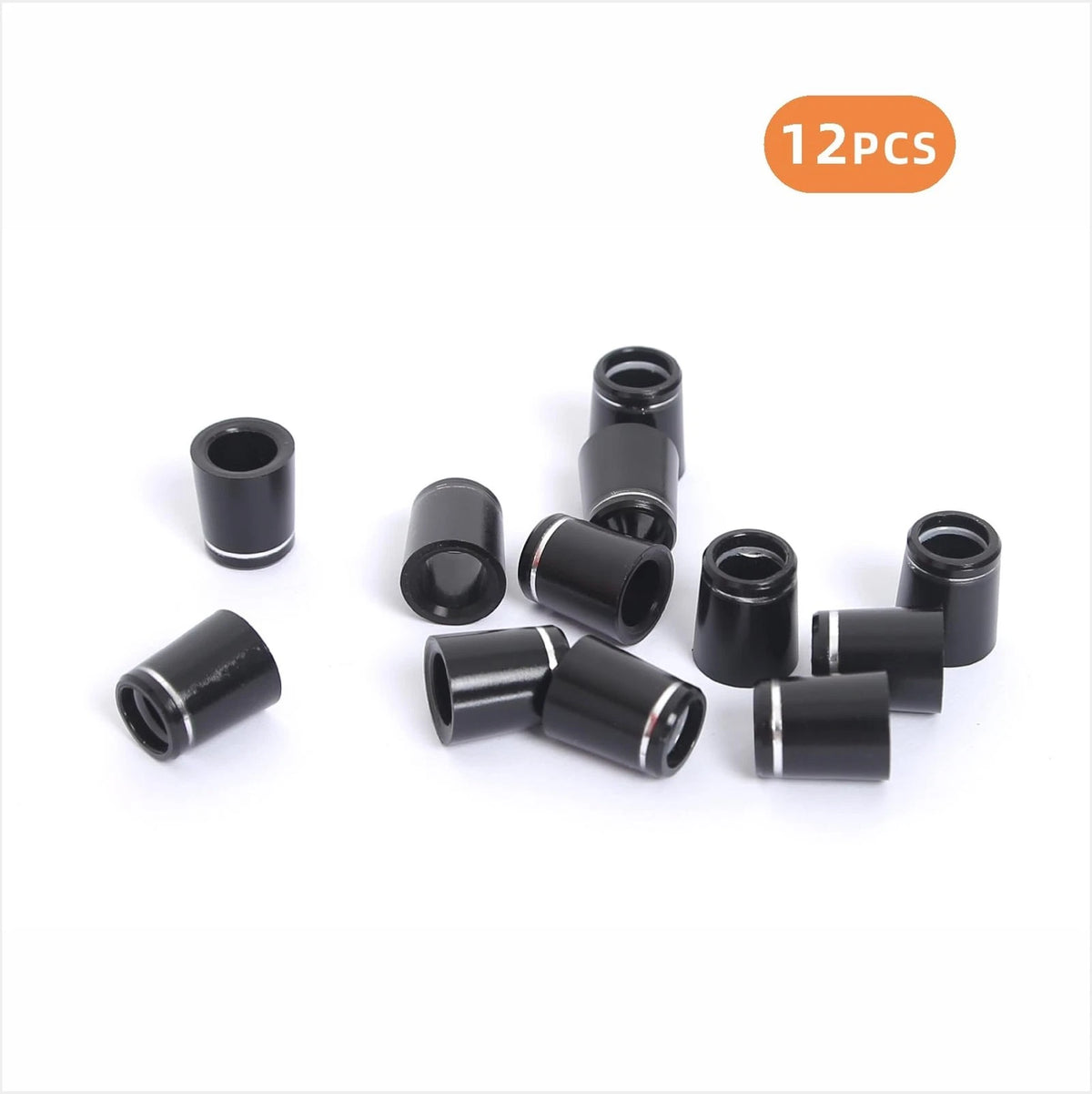 Mariyandh 12 Pcs 0.355'' Black Golf Club Ferrules for Irons Shaft