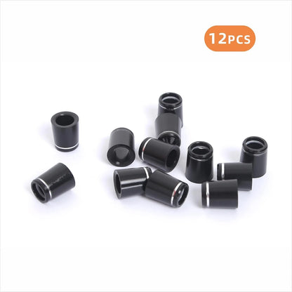Mariyandh 12 Pcs 0.355'' Black Golf Club Ferrules for Irons Shaft