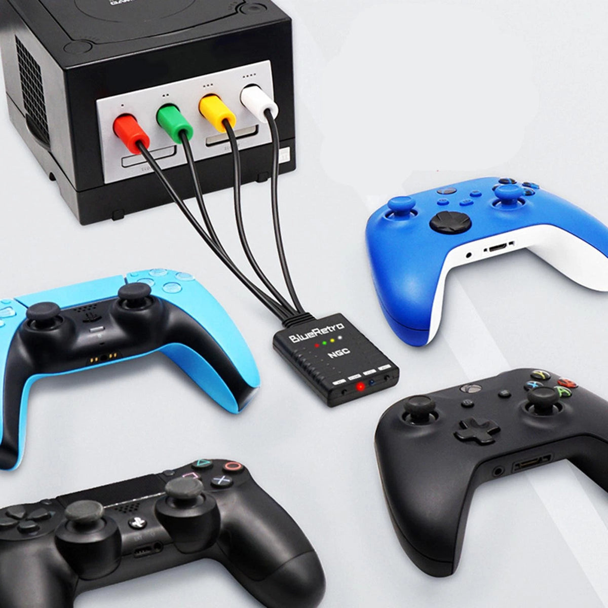 Wireless Controllers Adapter For NGC GameCube Supports 4 Bluetooth Compatible F