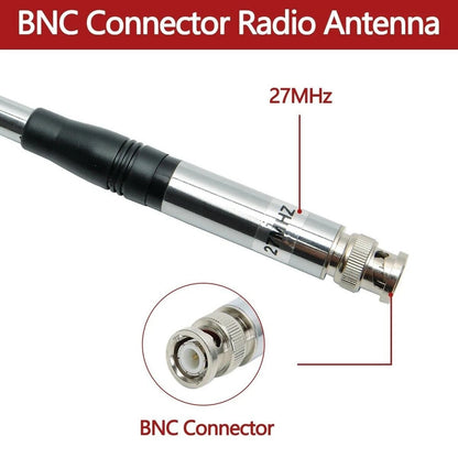 27MHz Radio BNC Walkie Talkie Telescopic Antenna For Midland 75-822 75-785 MHS75