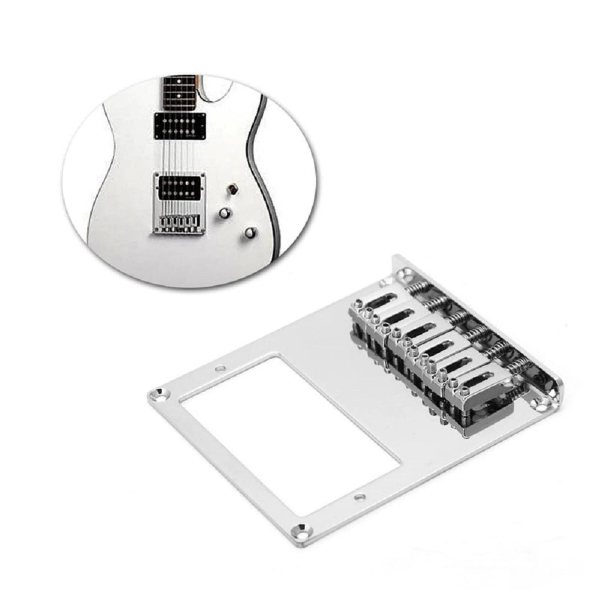 Durable 6 String Hardtail Bridge With Wrench Screws For Tele Telecaster Guitar