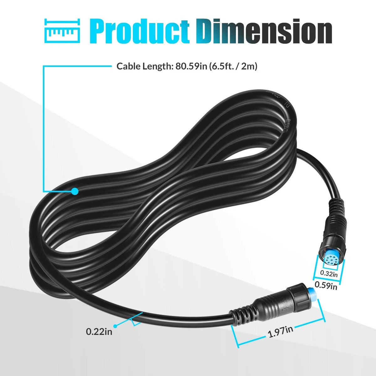 010-12528-30 Marine Network Cable 6.5 ft./2 m, Small Connector, ft. / 2 m