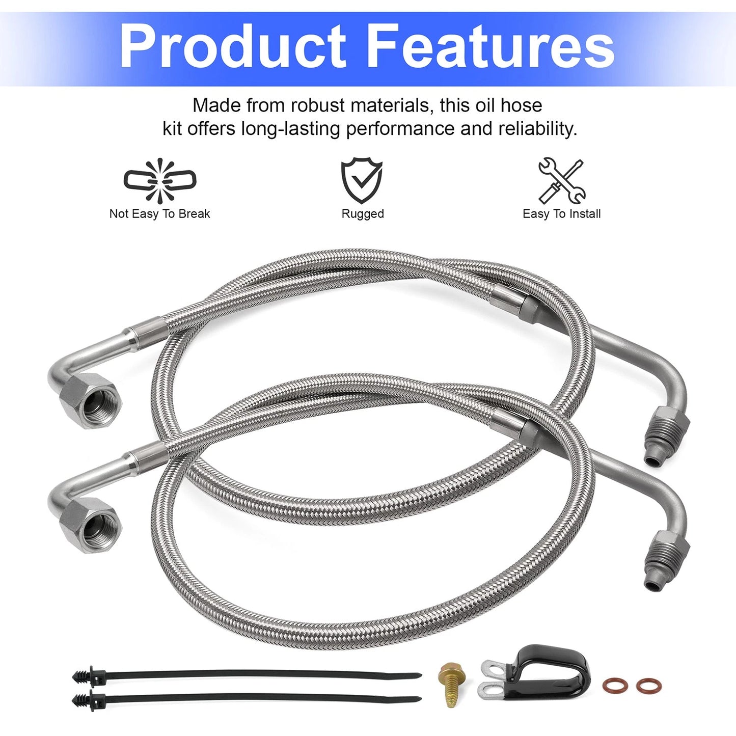 For Polaris Oil Cooler Lines 2003-2008 Magnum Trail Boss 330 2204030