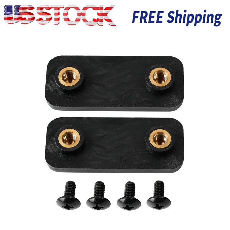 Truck Cap Leer XL / XR / XQ 2- Rear Door Nylon Mounting Plates #64658 w/screws