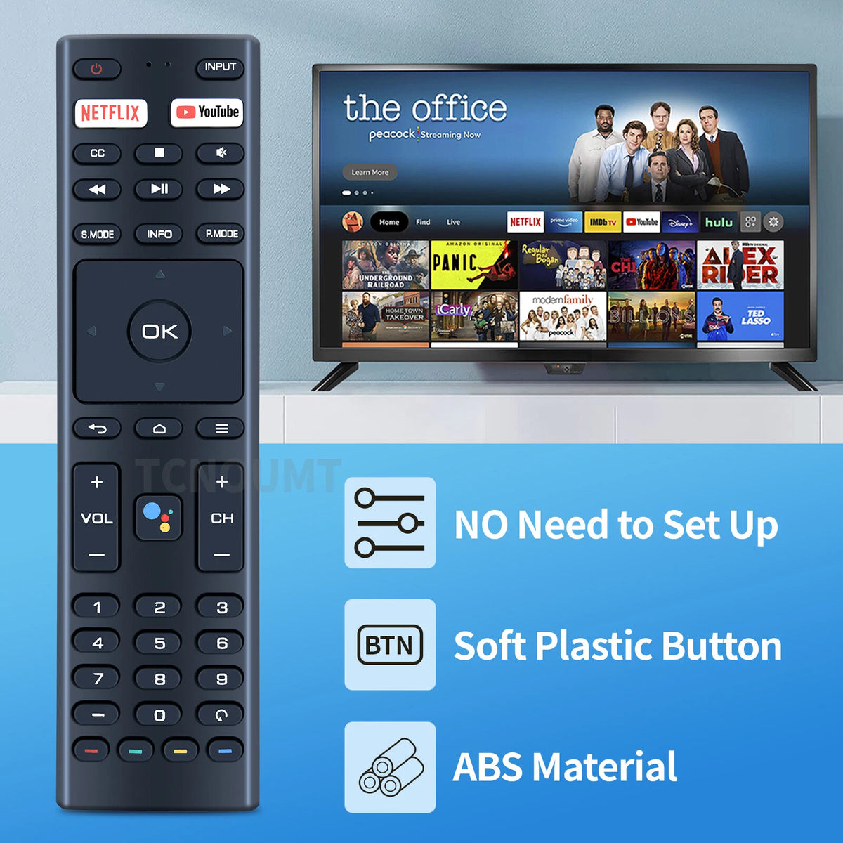 Remote Control For JVC RM-C3329 RM-C3359 RM-C3369 Smart 4K UHD LCD HDTV
