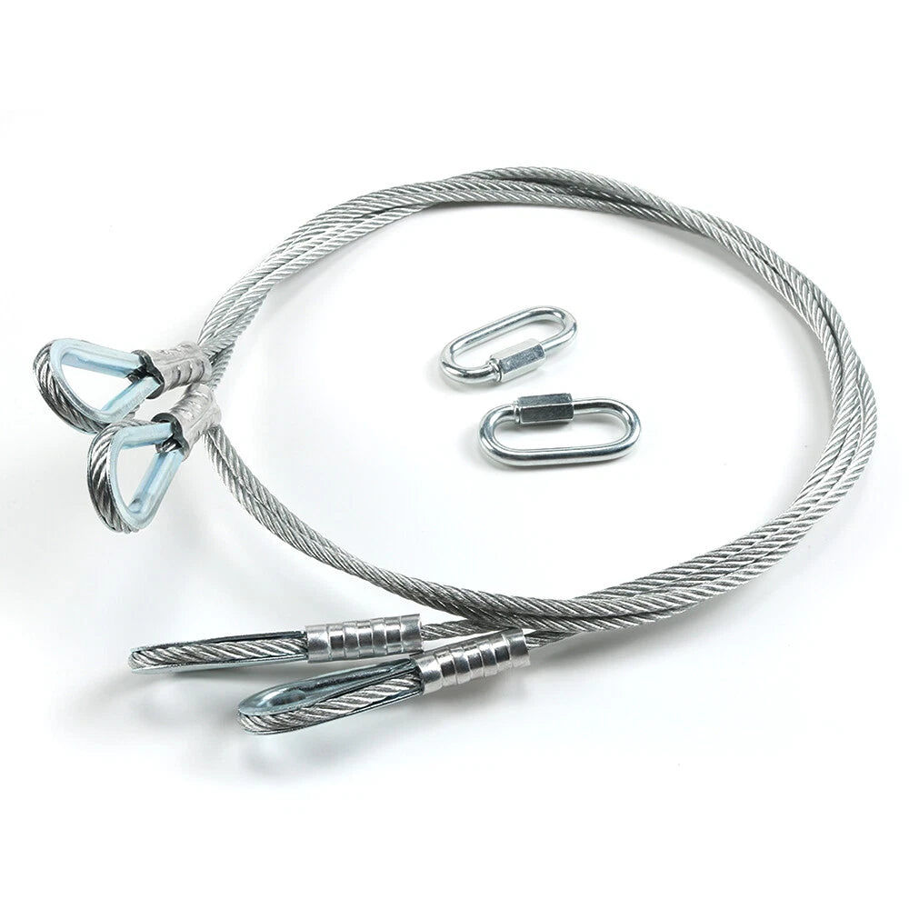 2 Replacement Cables for Trailer Gate Lift with EZ Spring Clips 125542