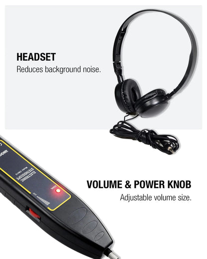 ALLOSUN Automotive Electronic Mechanics Stethoscope EAR Black