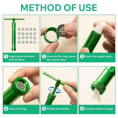 Polymer Clay Tools, Extruder, Sugar Paste Extruder-Green
