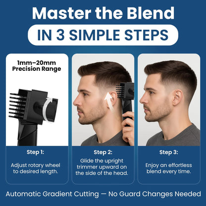 247 Groomed Self Haircut Kit for Men – Electric Hair Trimmer Black