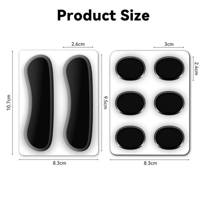 EASTROCK 16 Pieces Drum Damper Gel Pads, 2pcs Round and Long Black
