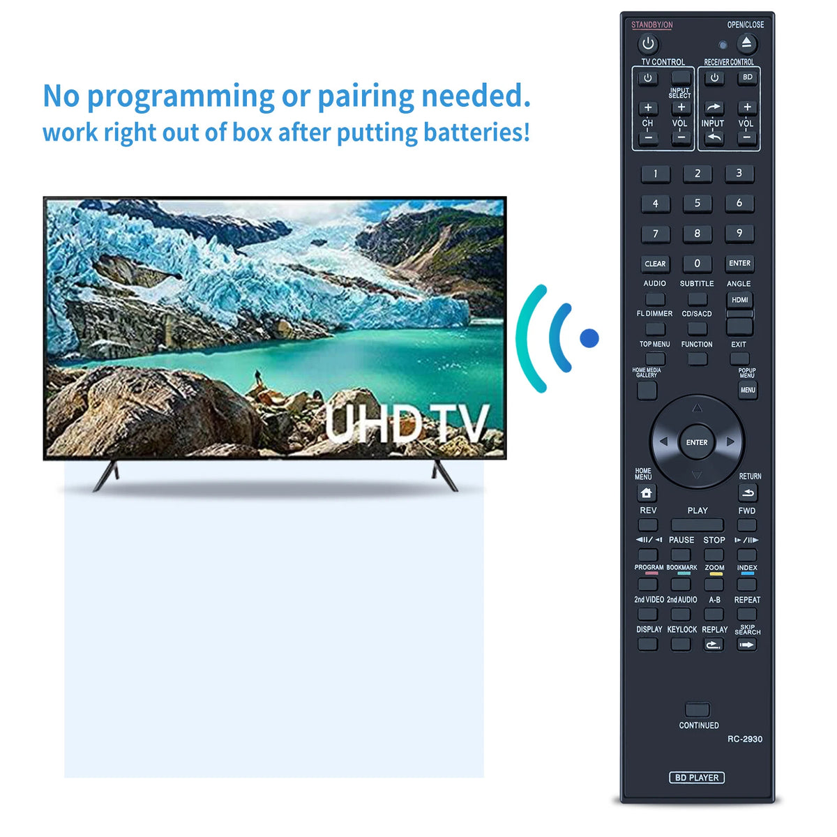 RC-2930 Remote Control For Pioneer Player BDP-05FD BDP-150-K