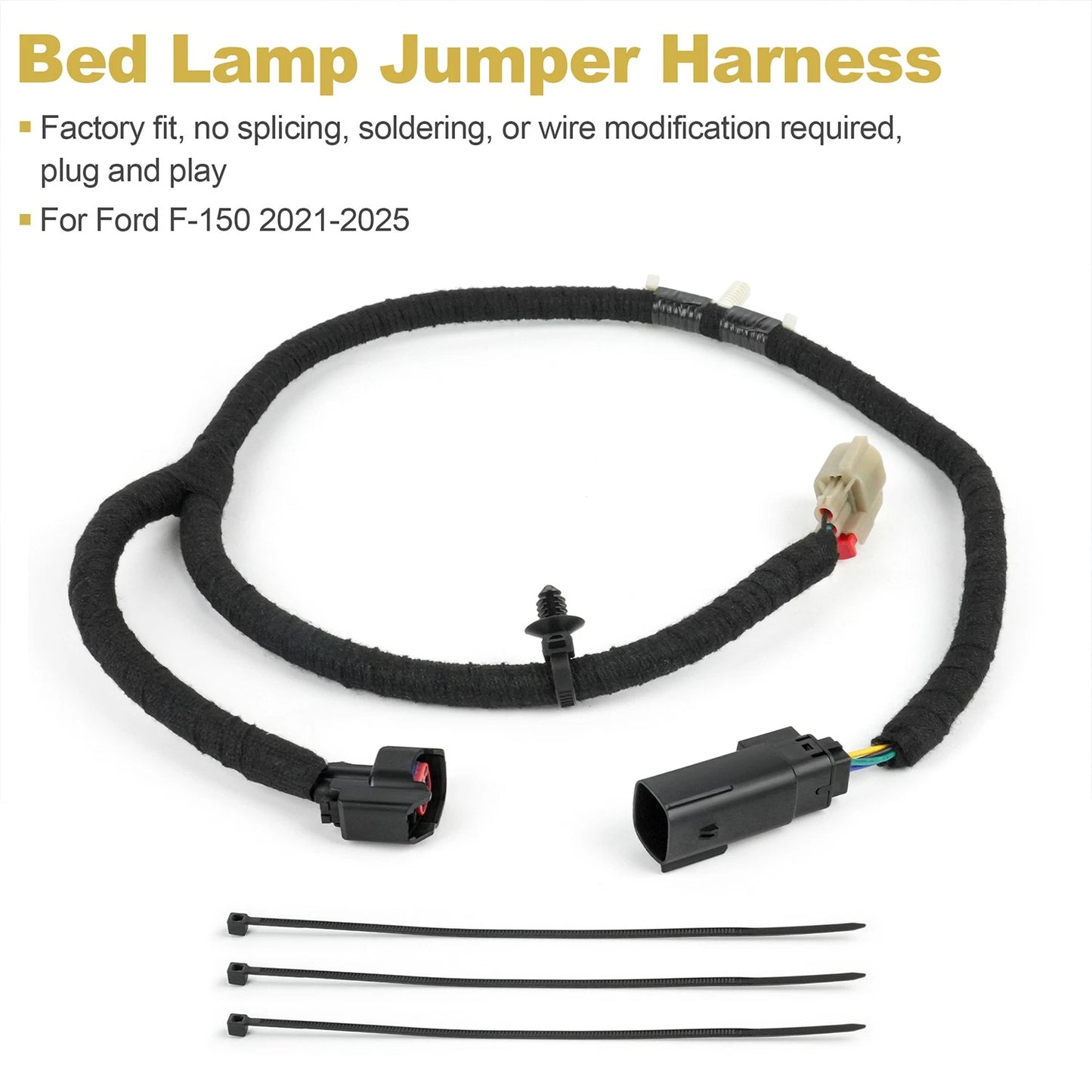 Truck Bed Light Jumper Harness For Ford F-150 2021-2025 ML3Z-14A411-F