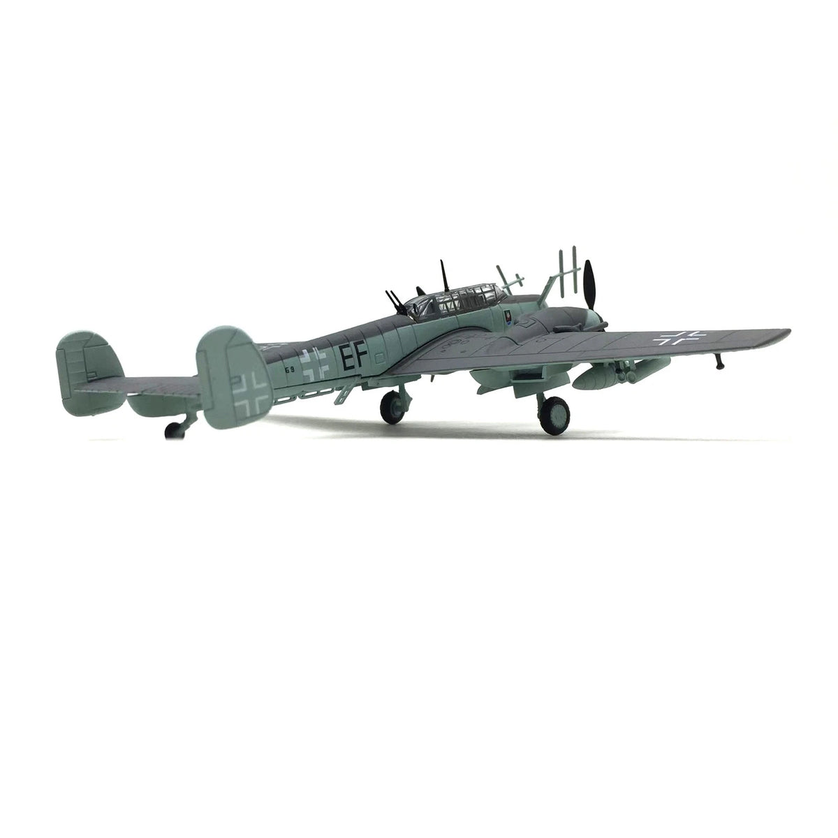 WWII German Bf-110 Fighter G-4 Night Fighter Model 1:100 Alloy Aircraft Model