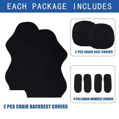 SARAFLORA 2 Pack Gaming Chair Cover, Stretchable X-Large | 2 PCS, Black