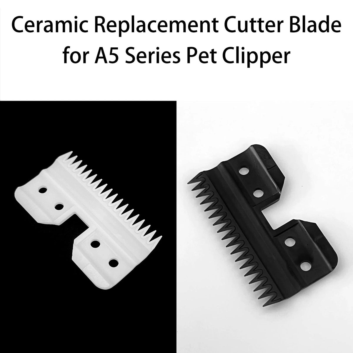 3pcs Oster Fast Feed Clipper Ceramic Blade - 2pcs 18th White and 1pcs Black