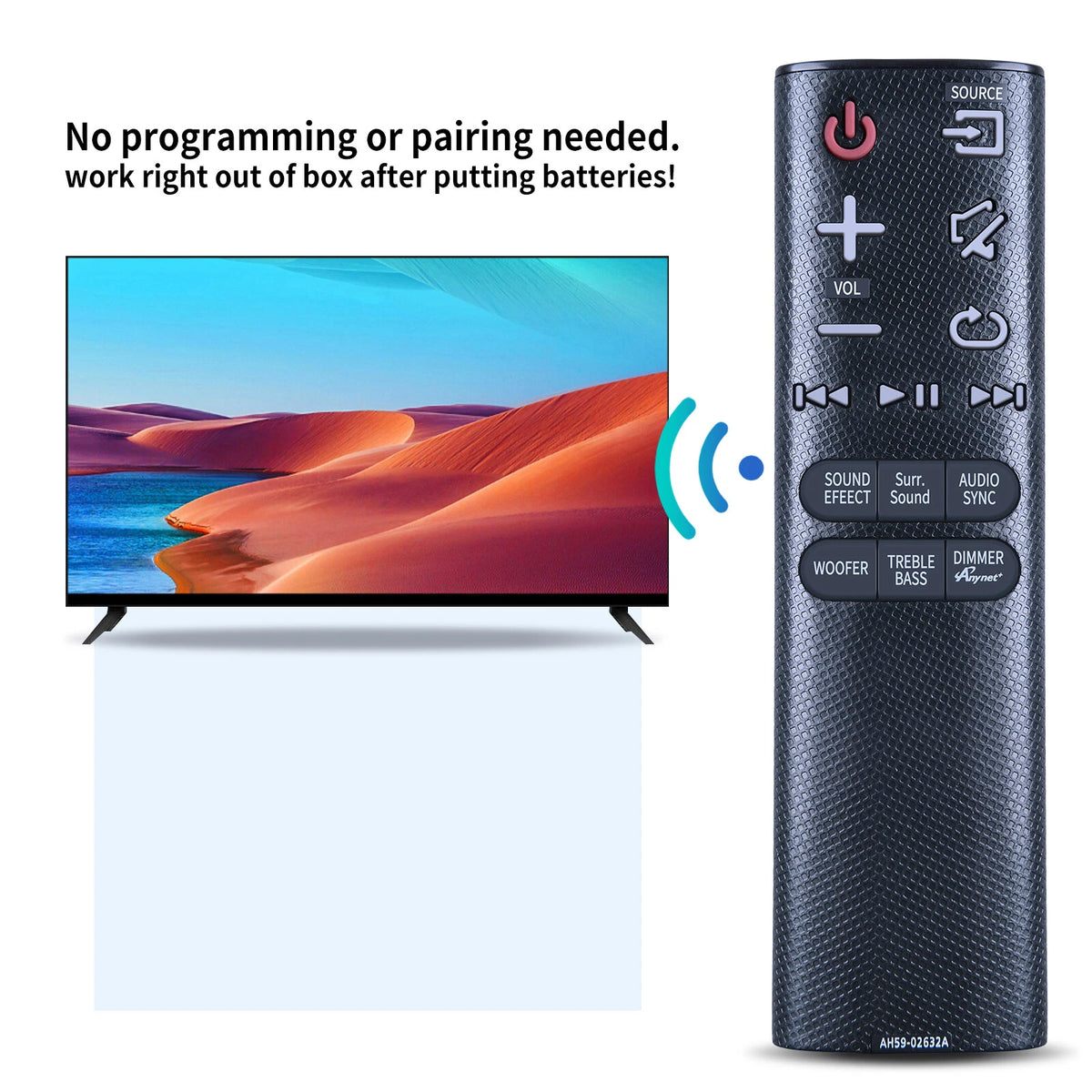 AH59-02632A Remote Control For Samsung Soundbar HW-H751 HWH750/ZA HW-H750