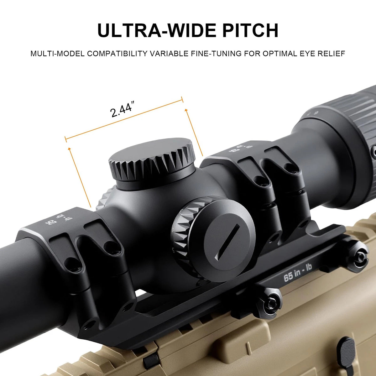 Techhunters Precision Rifle Scope Mounts - 6061-T6 Aluminum 30MM, BLACK
