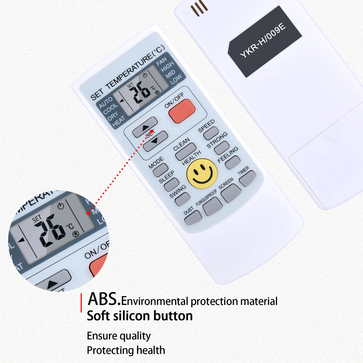 YKR-H/009E AC A/C Remote Control For AUX Air Conditioner YK-H/009E