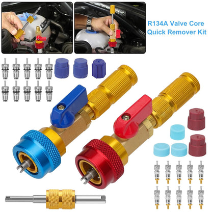 Professional Grade R134A Valve Core Removal Tool Set for Car Air Conditioning