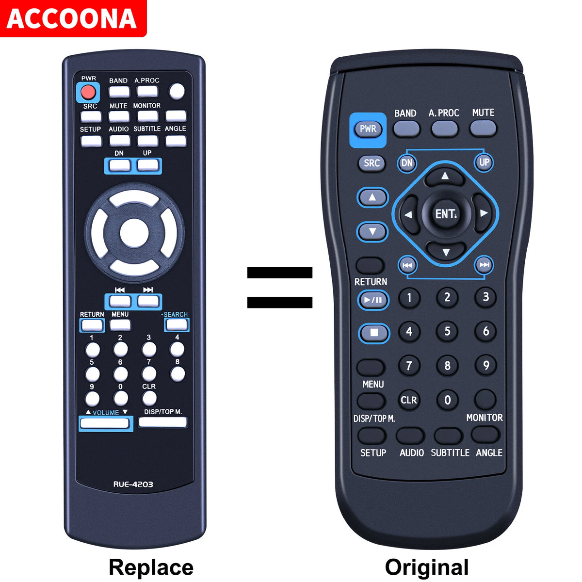 RUE-4203 Remote Control For Alpine IVA-W200 IVA-W203 IVA-W205 IVA-W505 IVA-D100