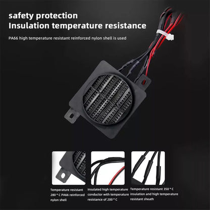 1*   12V 100W PTC Ceramic Heater 30s Rapid Heating Safety Protection