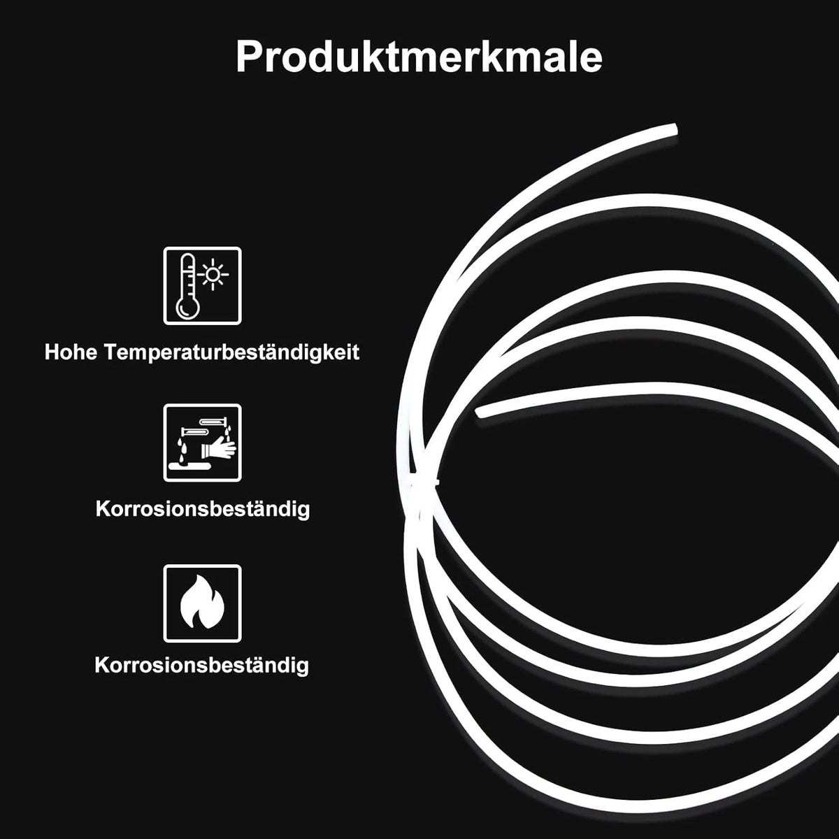 2M PTFE Teflon Tube for 3D Printer - 1.75mm Filament, 4mm OD X 2mm Ptfe