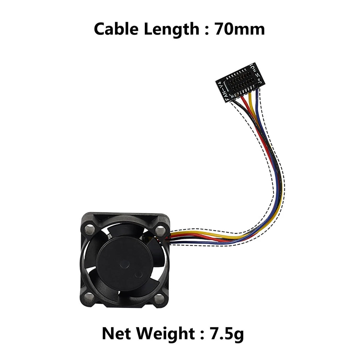 3D Printer DC5V 2510 Extruder Hotend Cooling Fan for Bambu Lab P1P/P1S,...