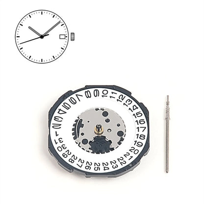 Durable 23.7mm 32,768 Hz Frequency Date At 3 Quartz Watch Movement PC32A