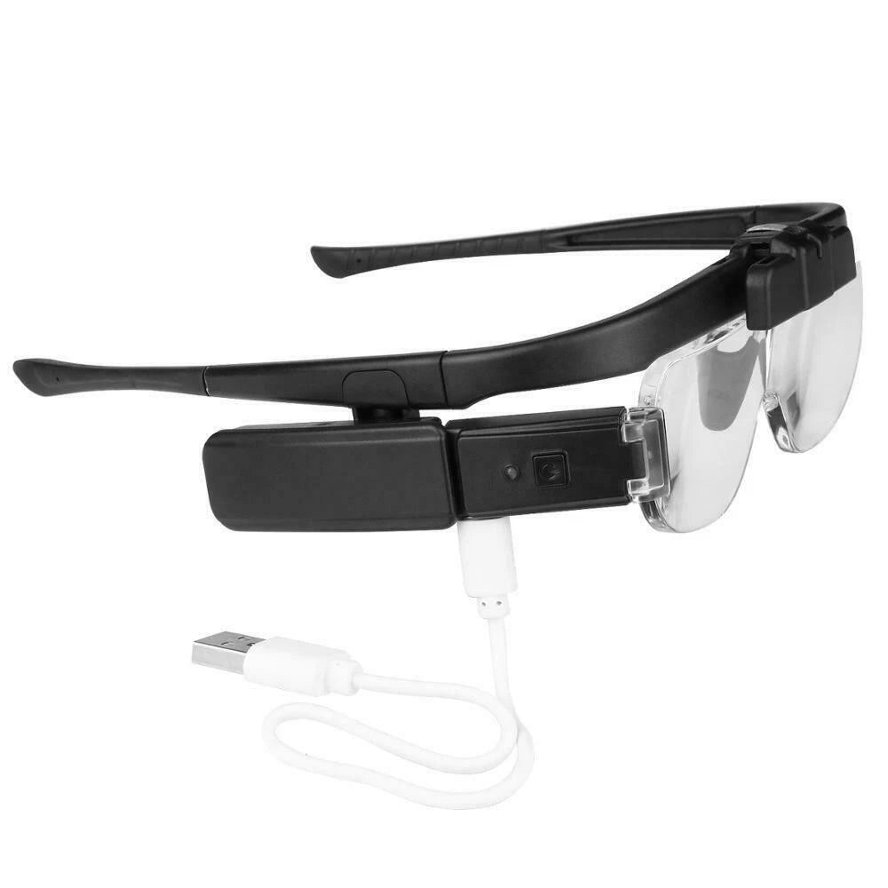 Adjustable Glasses Magnifying Glasses LED Headband Loupe Magnifier With Lamp
