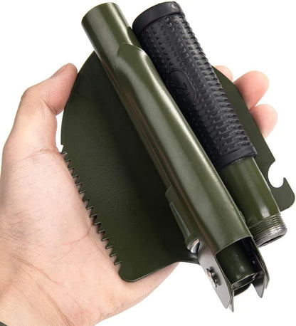 Gardening Folding Shovel Military Camping Survival Gear Green